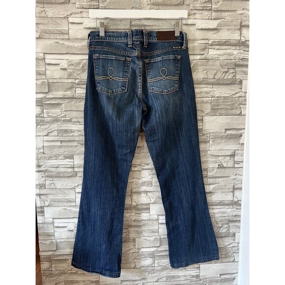 LUCKY BRAND Y2K Sofia Bootcut Flare Leg Denim Jeans Sz 6/28 Dark Wash - Picture 2 of 11